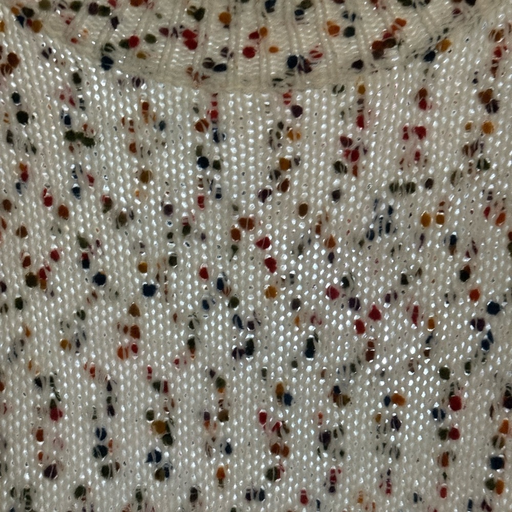Multicolor Speckled Knit Sweater